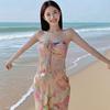 New Pure Desire Style Split Bikini Tube Top Long Dress Sexy Babes Small Breasts Thin Tie-dye Thailand Island Vacation
