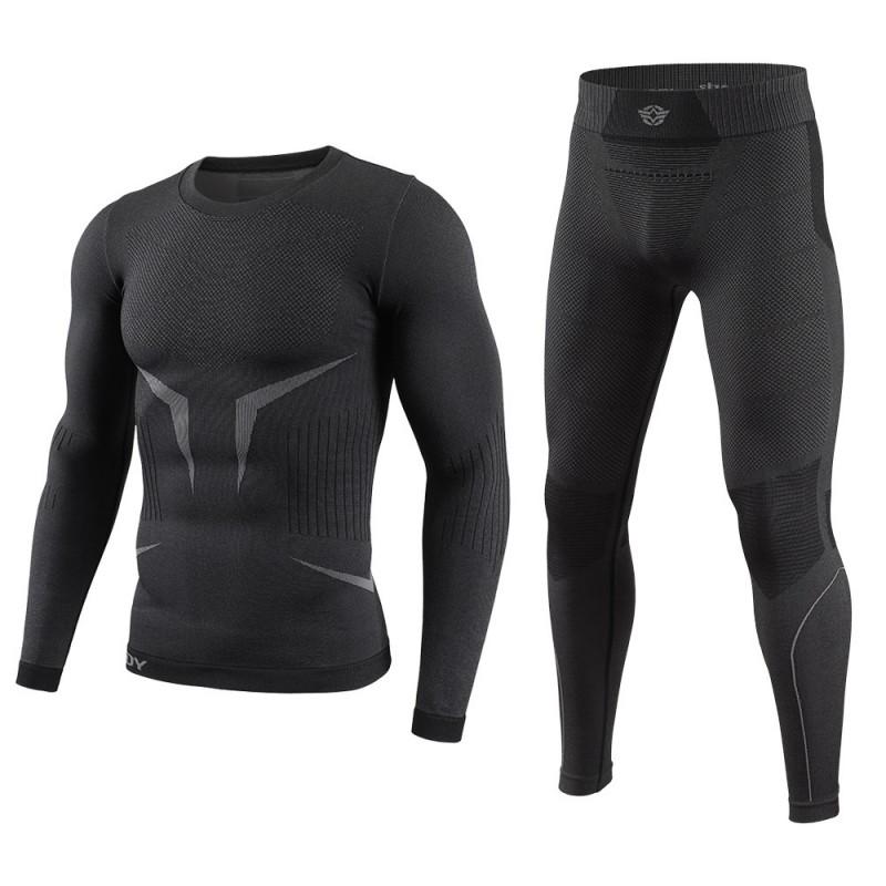 Mens Compression Base Layer Set Winter Skiing Quick Dry Thermal Underwear Tight Fit Snow Sports
