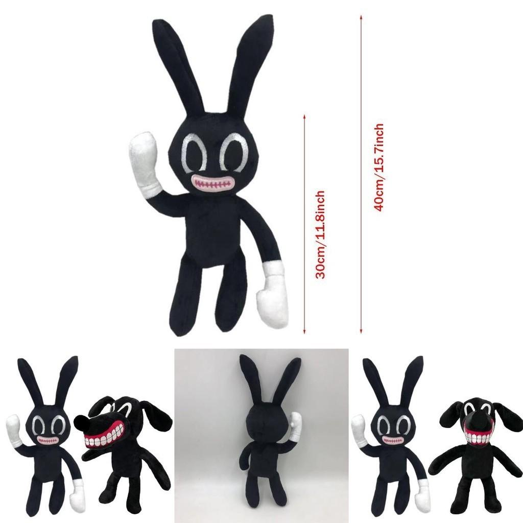 Adorable And Spooky Siren Head Horror Black Bunny Plush Stuffed Doll For Kids