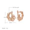 New  Rose Gold Drop Earrings For Women Unusual Metal Sculpture Flower Earrings Fashion Ethnic Bridal Vintage Jewelry