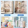 Transparent Plastic Storage Box A4 Size Stackable Desktop Organizer Large Capacity Container for Book Document Toy Sundries
