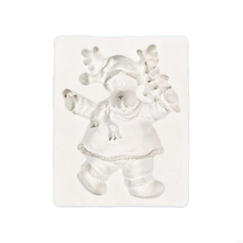 Christmas Theme Design Silicone Material Fondant Mold Chocolate Cake Decor X3UC