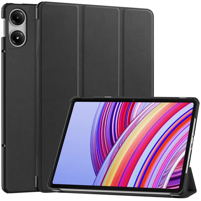 

Чехол для Xiaomi Redmi Pad Pro 12,1, 2024, тройной складной магнитный чехол с подставкой из искусственной кожи для Xiaomi Redmi Pad Pro 12 1, чехол для планшета Redmi Pad Pro 12.1 чёрный