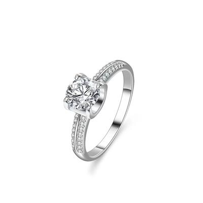 Fashion Real Moissanite Diamond Square Ring Pure 925 Sterling Silver for Women Fine Jewelry Wedding Gift