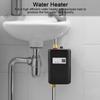 3800W Mini Electric Tankless Instant Hot Water Heater Bathroom Kitchen Washing  Black