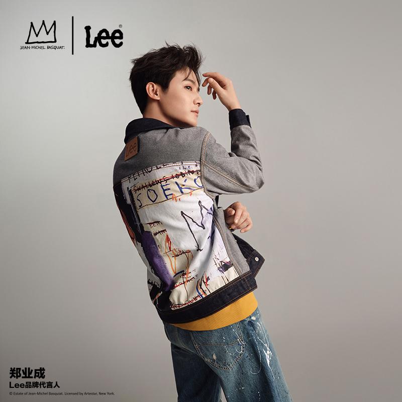 Lee Denim Jackets Men's Washed Lapel Moderate Straight Fit LMT006955203422898L00