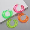 Orecchini a cerchio in acrilico neon alla moda per donna 4 paia/set Orecchini geometrici colorati a forma di C Huggies Gioielli Statement Regali