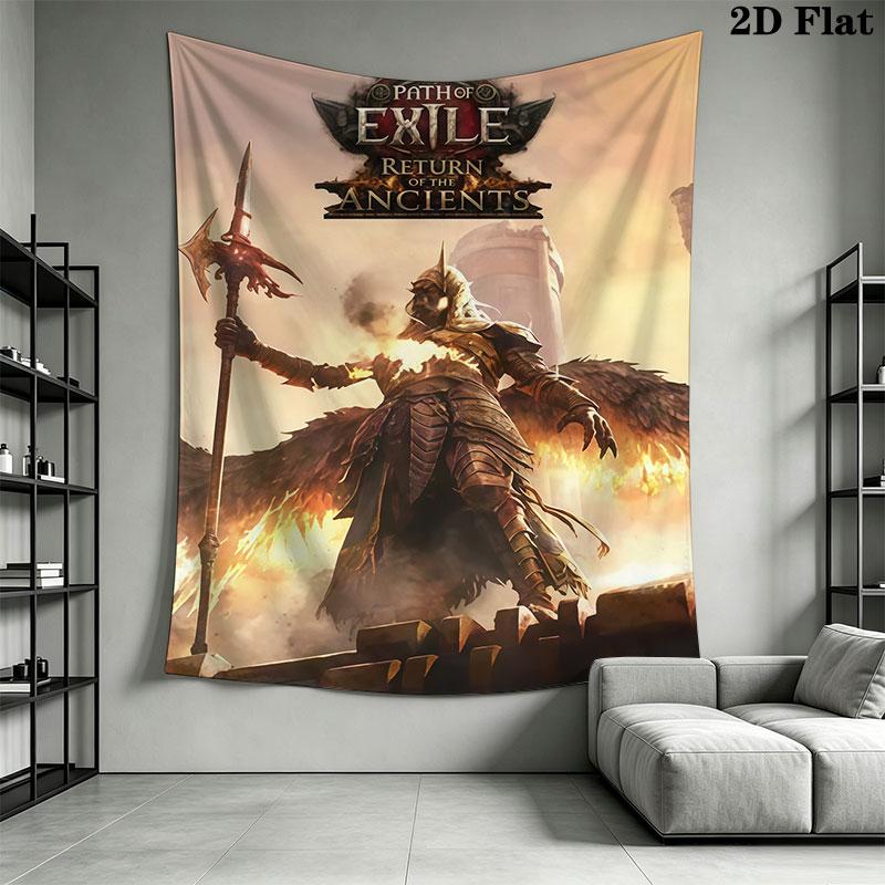Path of Exile 2 Wall Hanging Printed Fabric Blanket Decorative Tapestries for Bedroom Living Room Home Decor