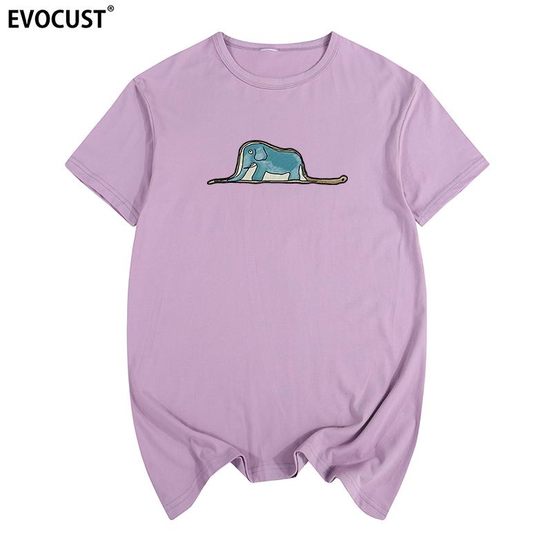 The Little Prince Boa constrictors eating an elephant Summer funny T-shirt Cotton Men T shirt New TEE TSHIRT Womens