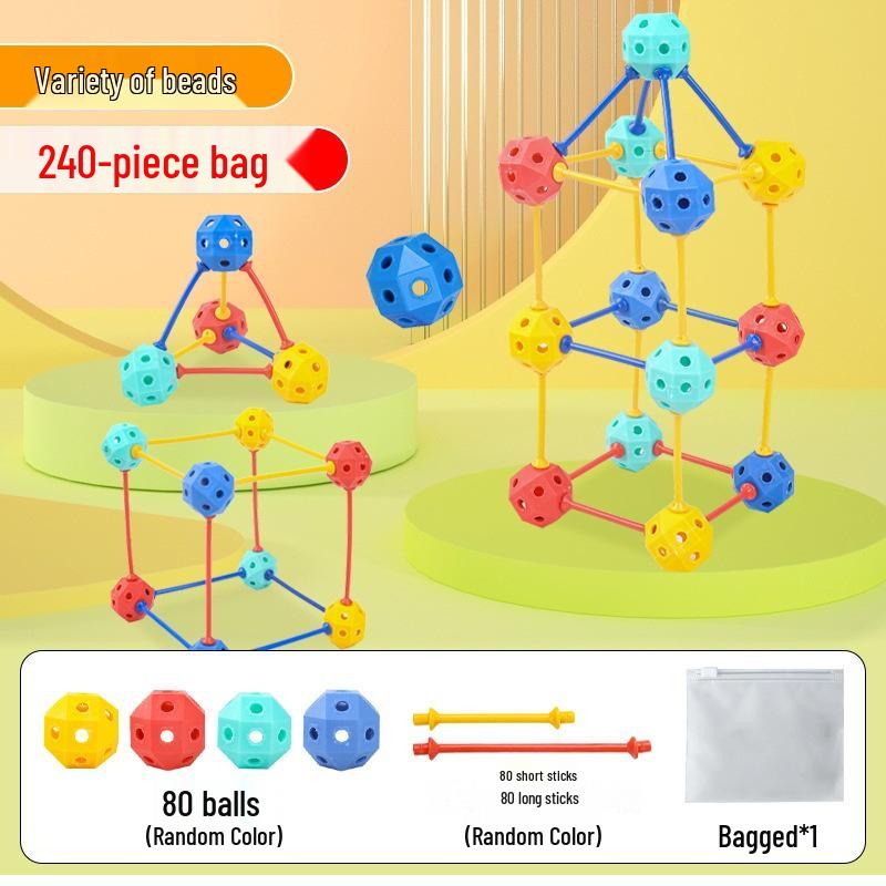 3D Geometric Bead Building Blocks: Educational Toy for Kids' Creativity