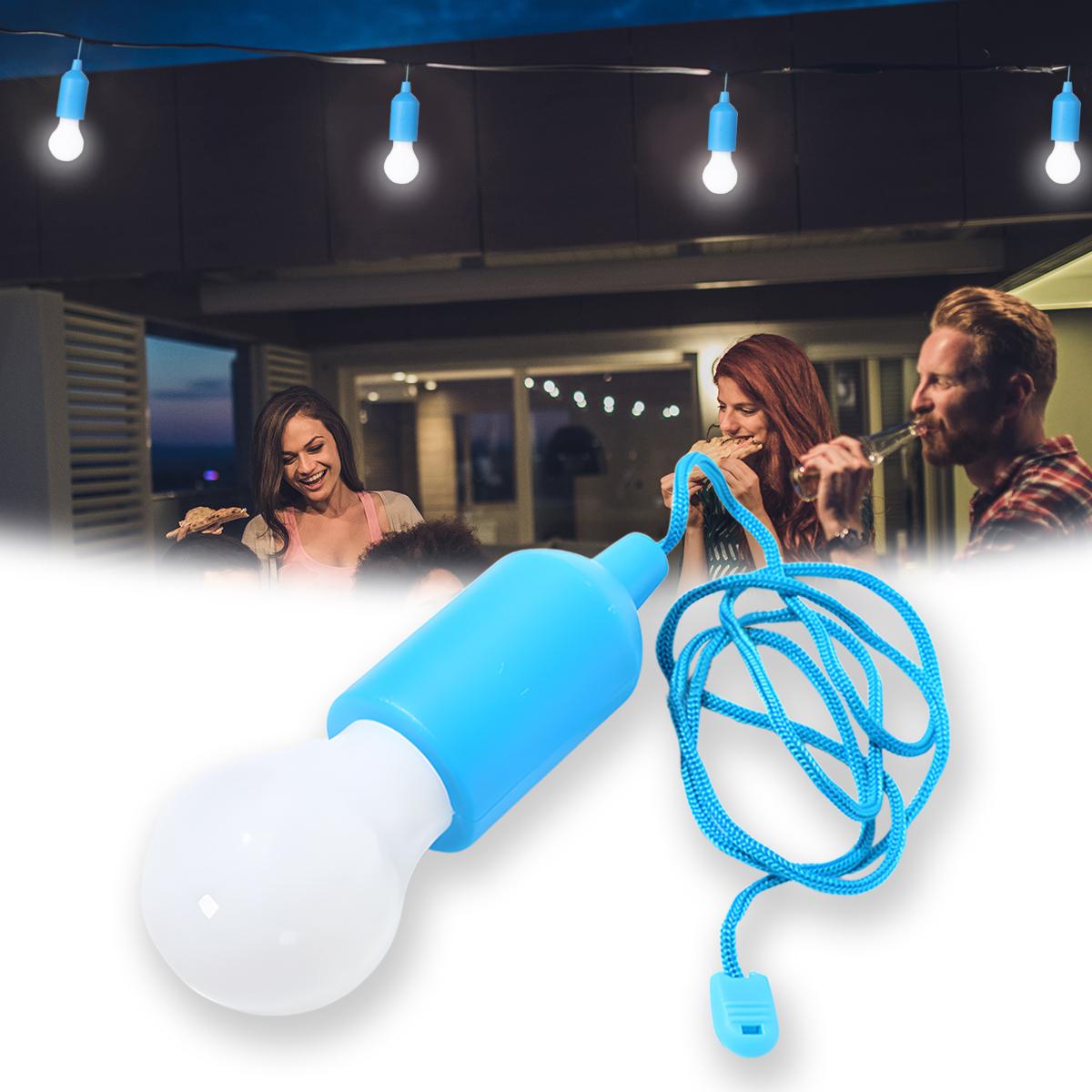 LED string lights-Outdoor camping lighting, retro camping string pendant lights, night lights Blue