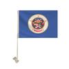 Minnesota Friendship Car Window Flag With Flag Pole  And Fade Proof Outdoor Indoor Decoration (Car Window Flag)