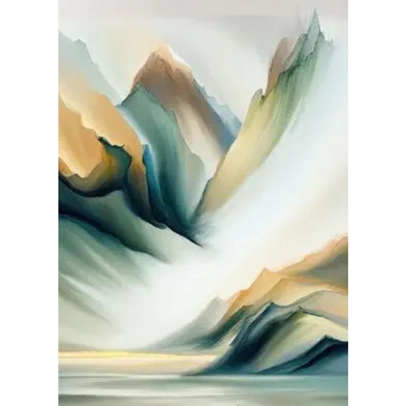 

Яркое абстрактное настенное искусство с нерегулярными красочными узорами, HD-печать на холсте, постер для гостиной, спальни, декор, классическая картина маслом 21cm×30cm NoFrame