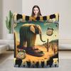 Coperta Design Personaggi Meme Brainrot Italiani Morbida Divertente Traspirante Plaid per Letto Divano Decorazione Tessile