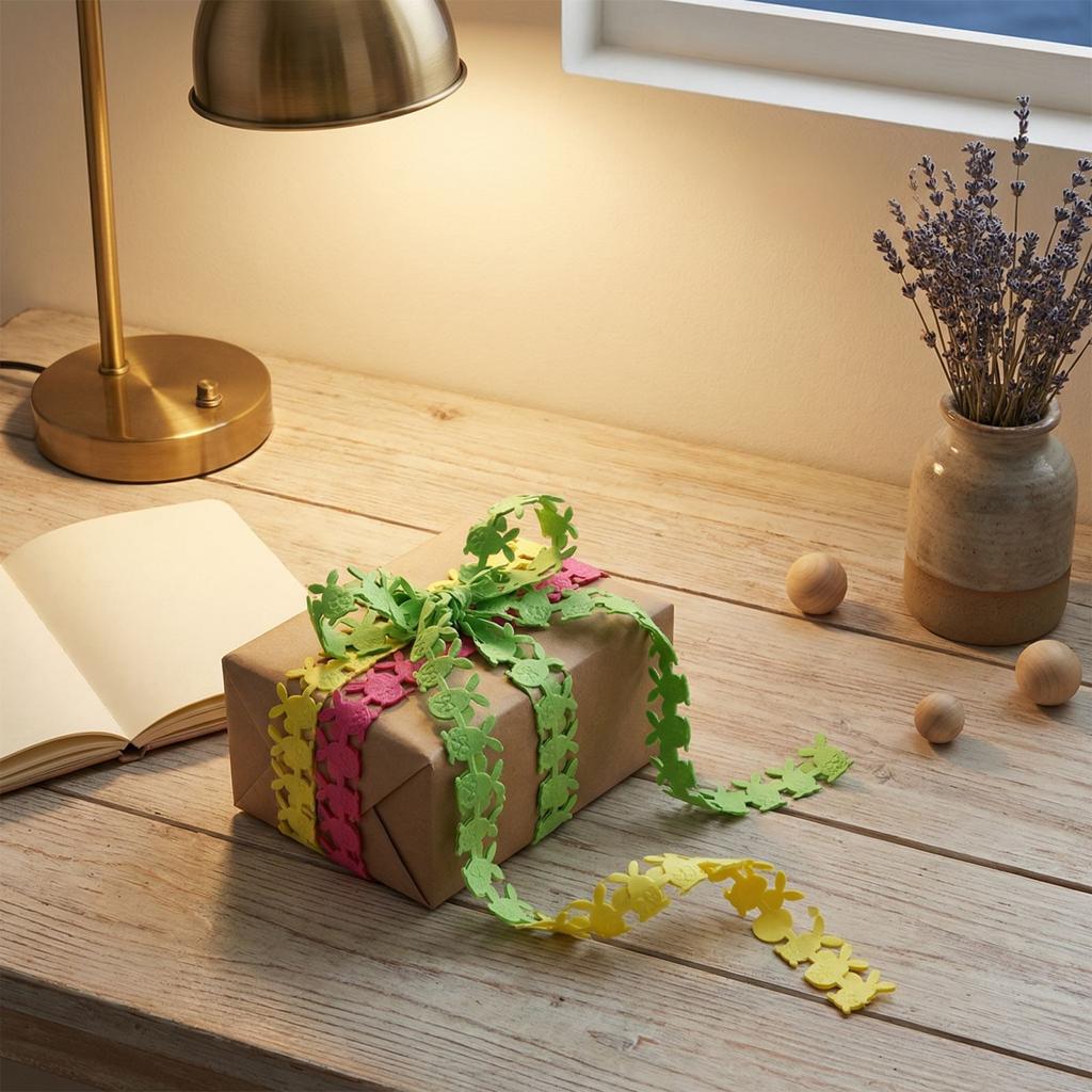 2*1000cm Easter Carrot  Easter Egg Ribbons For Gift Wrapping, Bow-making Materials, Spring Fabric Ribbons