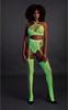 Two-piece bodysuit with crop top and stockings XS/L Ouch! by shots