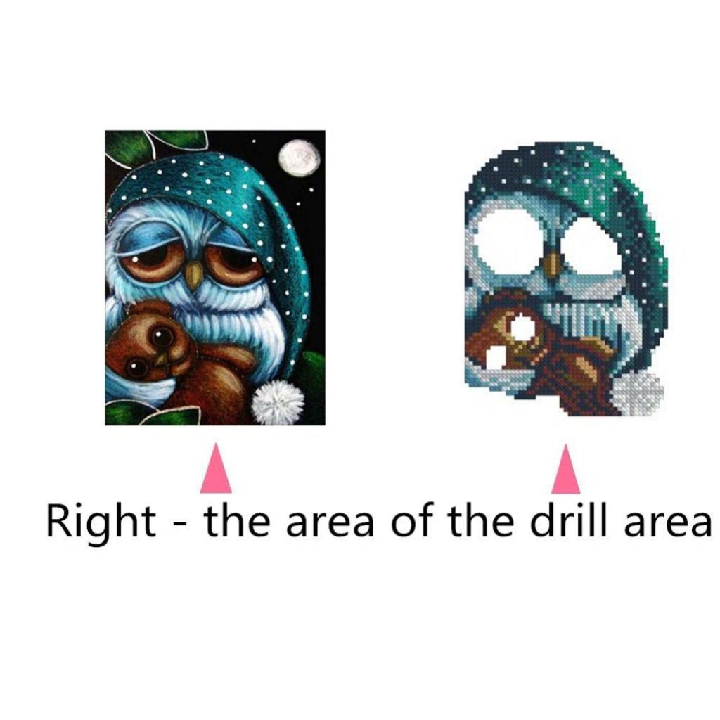 DIY 5D Cartoon OwlDiamond Embroidery Painting stitch for Kunst und Skulpturen - 2#