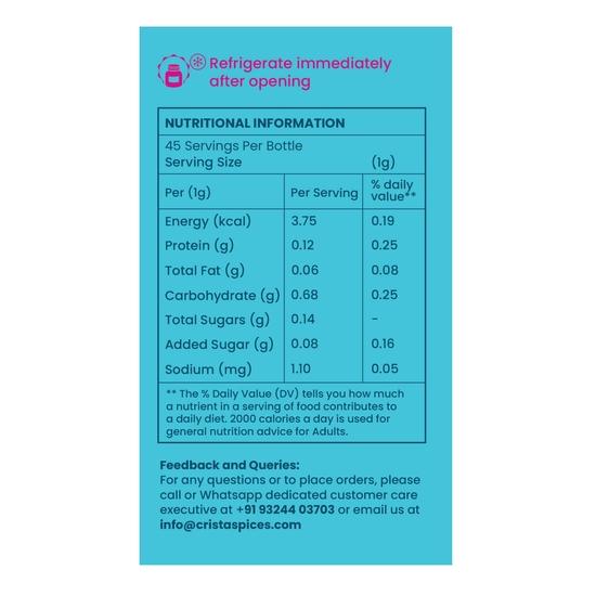 CRISTA 45 g Assaisonnement Mexicain pour Tacos, Enchiladas & Burritos | Mélange Premium d'Herbes & d'Épices aux Saveurs Mexicaines Authentiques | Végétalien