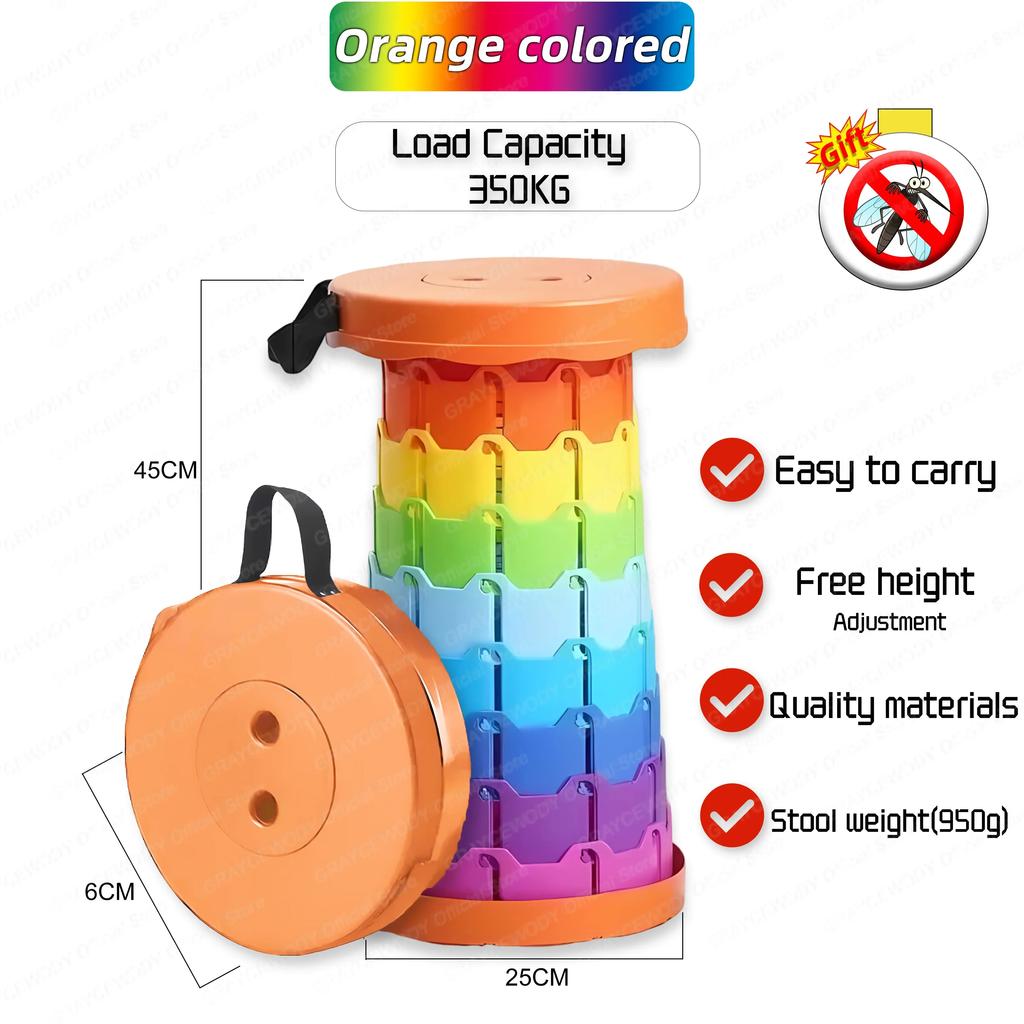 Nové přenosné kulaté skládací křeslo Nastavení výšky křesla Jednoduchý nástroj Sloní houpačka Dětské křeslo ve frontě