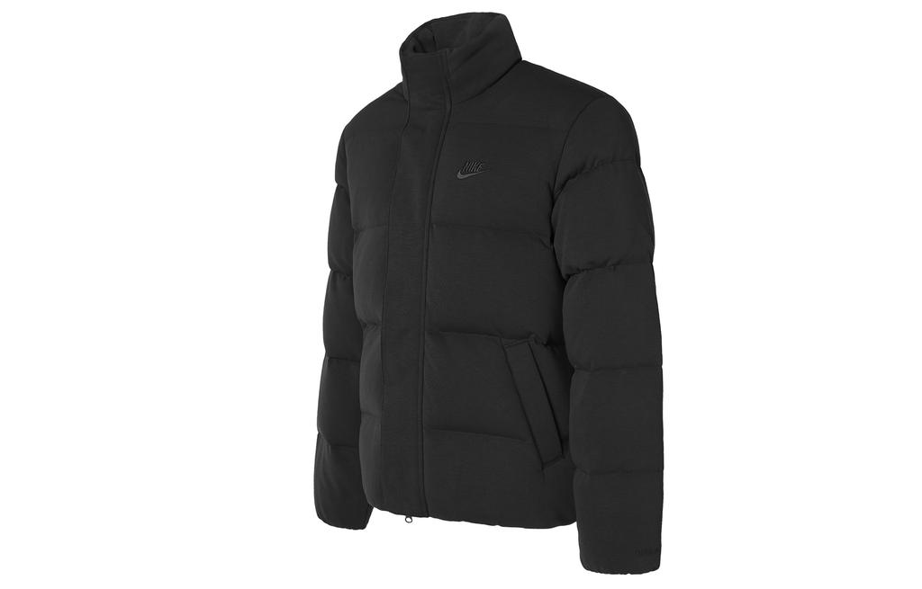 Nike Down Jackets Men's Black Stand Collar Moderate FB7855-010