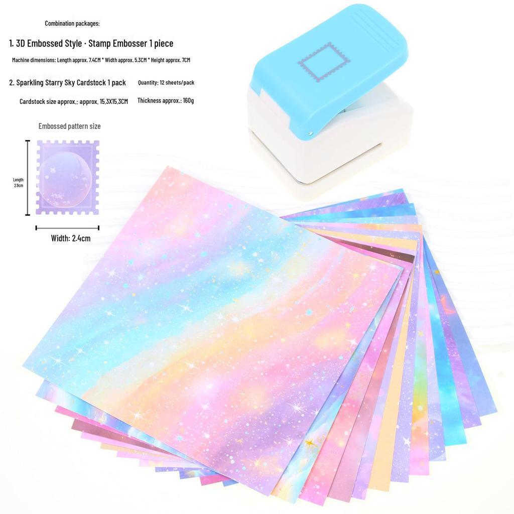 3D Embossed Stamp Frame Maker for DIY Journals - Square Punch Tool