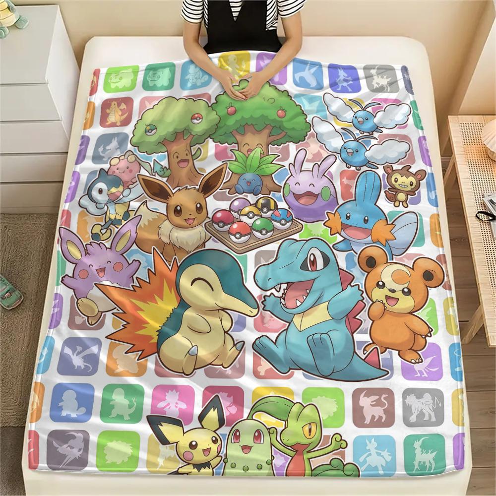 

Multiple Pokémon charactersPrint Flannel Blanket, High quality Comfortable for All Seasons, Home Decor, Warmth and Comfort 80cm x 120cm
