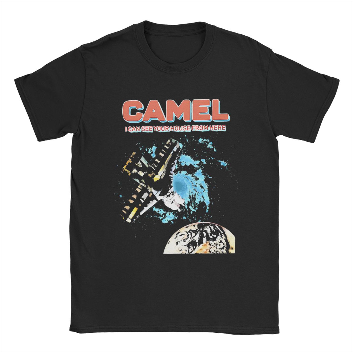 

Camels Band Wear A Cape T Shirts Men s Cotton Vintage T-Shirt Crewneck Album Music Tee Shirt Short Sleeve merchandise Plus Size S