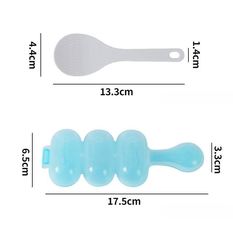

2PCS Rice Ball Mold Shakers, Cute Food Decoration Kids Lunch DIY Sushi Onigiri Maker, Kitchen Tools for Toddler Meal Fun синий