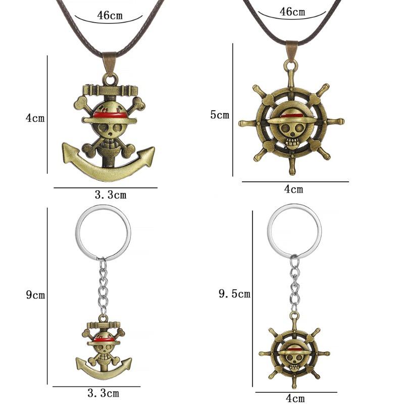 Cute Cartoon Pirate Pendant Necklace High-Value Kawaii Anime Style Alloy Charm Chain Jewelry Accessories for Women Fans Gift