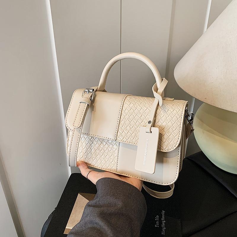 Popular niche splicing bags New women's bags Versatile messenger bags Fashion portable small square bags