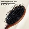 Tangle Remover Brush Air Cushion Hair with Wooden Handle, Gentle Scalp Massage Boar Hairbrush Bristles Brush, Anti-static Detangling Paddle