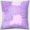 Purple Geometric Flower Text Printing Series Pattern Pillowcase Square Pillowcase Home Office Decoration Pillowcase