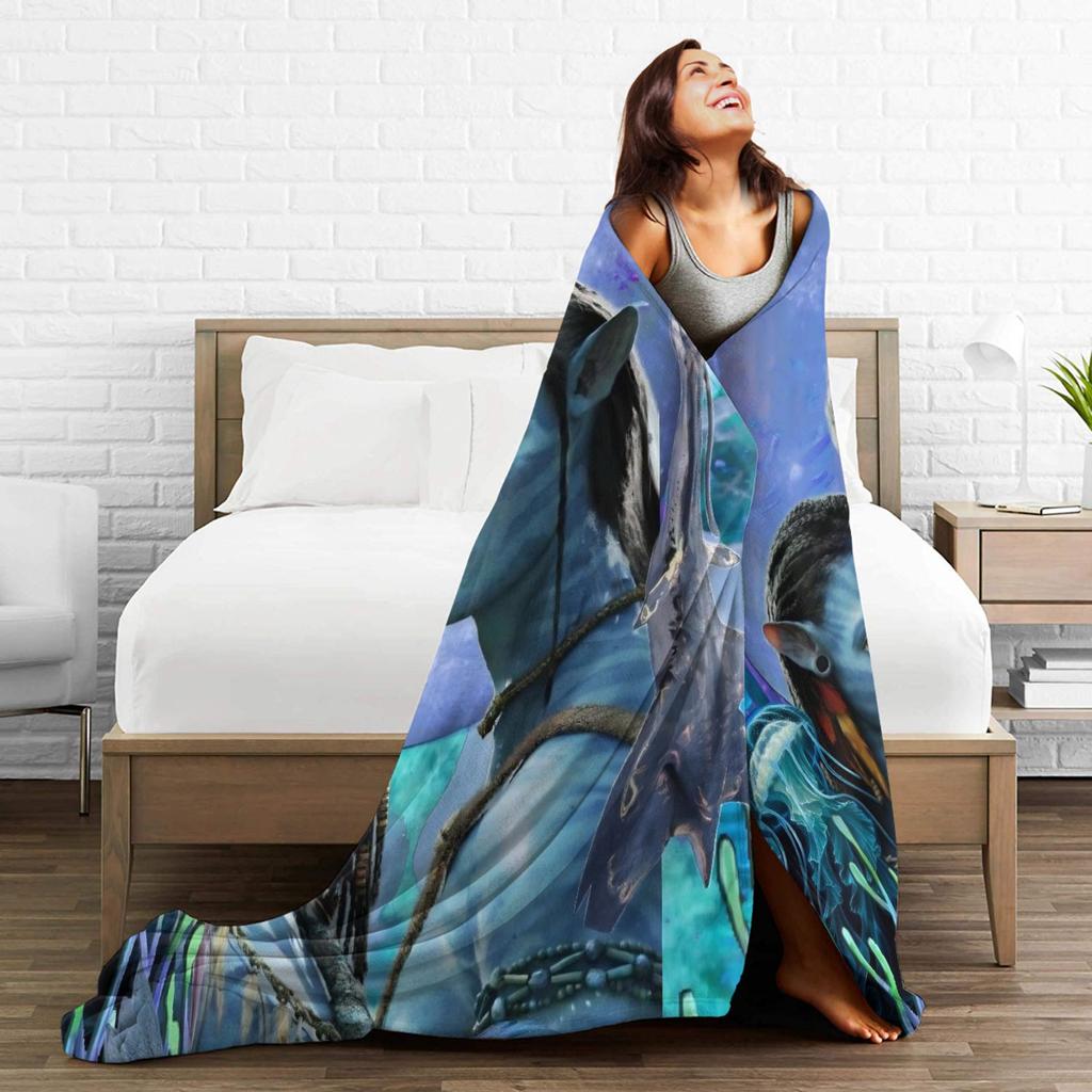 Soft BlanketBoy Girl Picnic Films Avatars Throw Blanket Flannel Bedspread For Couch Bed Street Trend Sofa Bed Cover