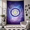 Wall Hanging Tapestry With Custom Name & Text, Leeds United Decorative Tapestry For Bedroom