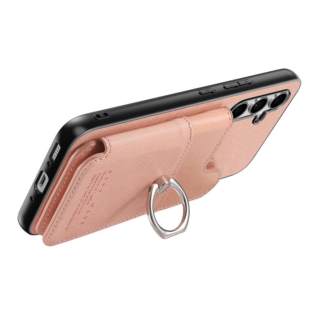 For Samsung Galaxy S25 Case with Card Holder Kickstand Leather + TPU + PC Phone Cover