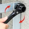 Useful Metal Ratchet Wrench Quick Release Bidirectional Socket Wrench Pointed Tail Double-Headed Ratchet Spanner Hand Tool Kit
