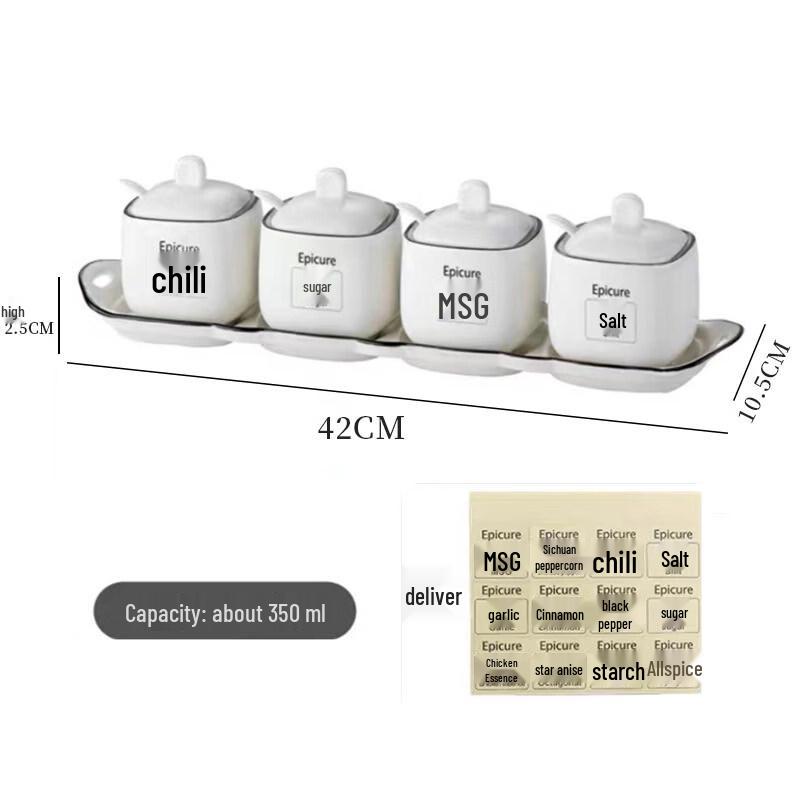 Anditai Nordic Ceramic Seasoning Jar Set