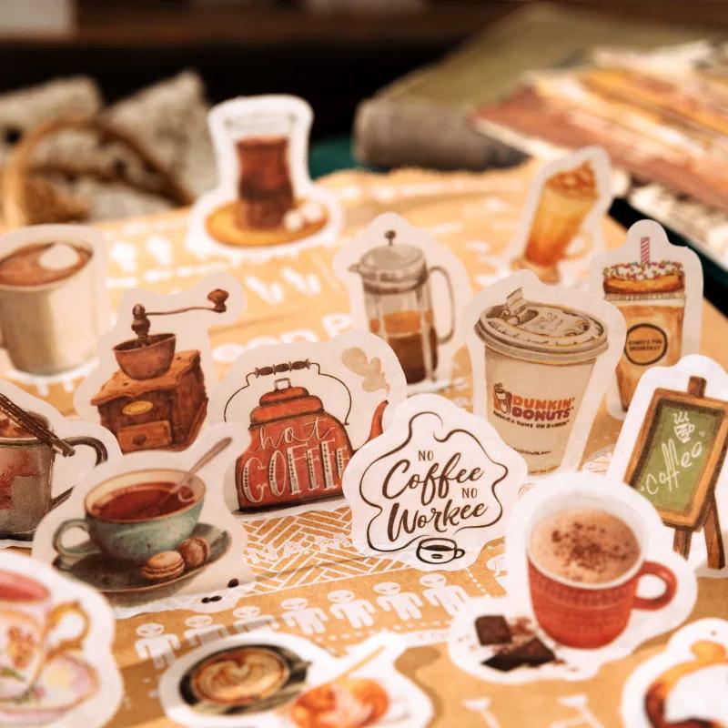 Vintage Stickers Material Paper Scrapbooking Planner Handmade Diary Album Compilation Junk Journal Supplies