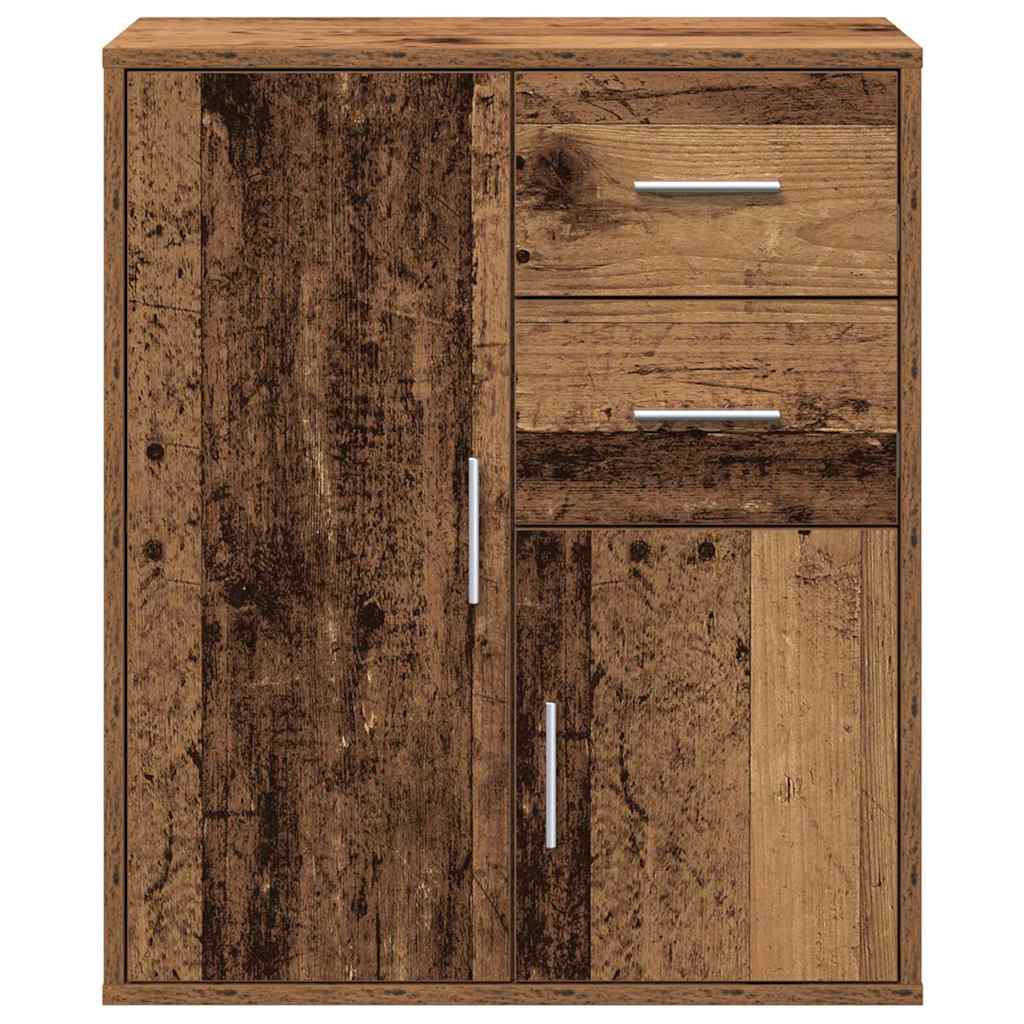 Sideboard with Drawers Reclaimed Wood Look 60 x 31 x 70 cm Engineered Wood
