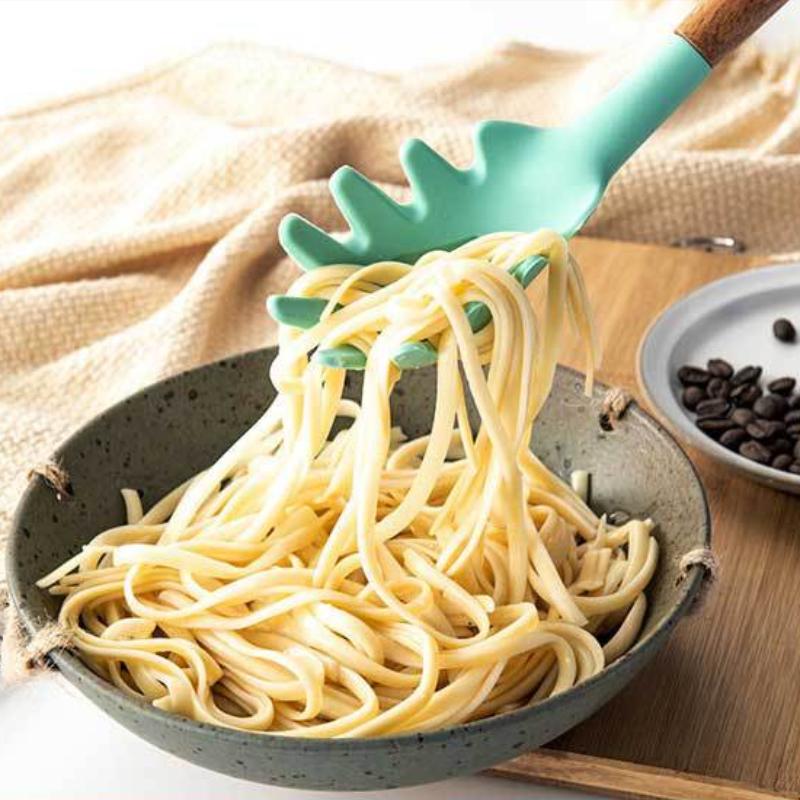 9/11/12Pcs Silicone Utensils Set Black Non-Stick Cookware Wooden Handle Spatula Shovel Egg Beaters Kitchenware Kitchen Accessories
