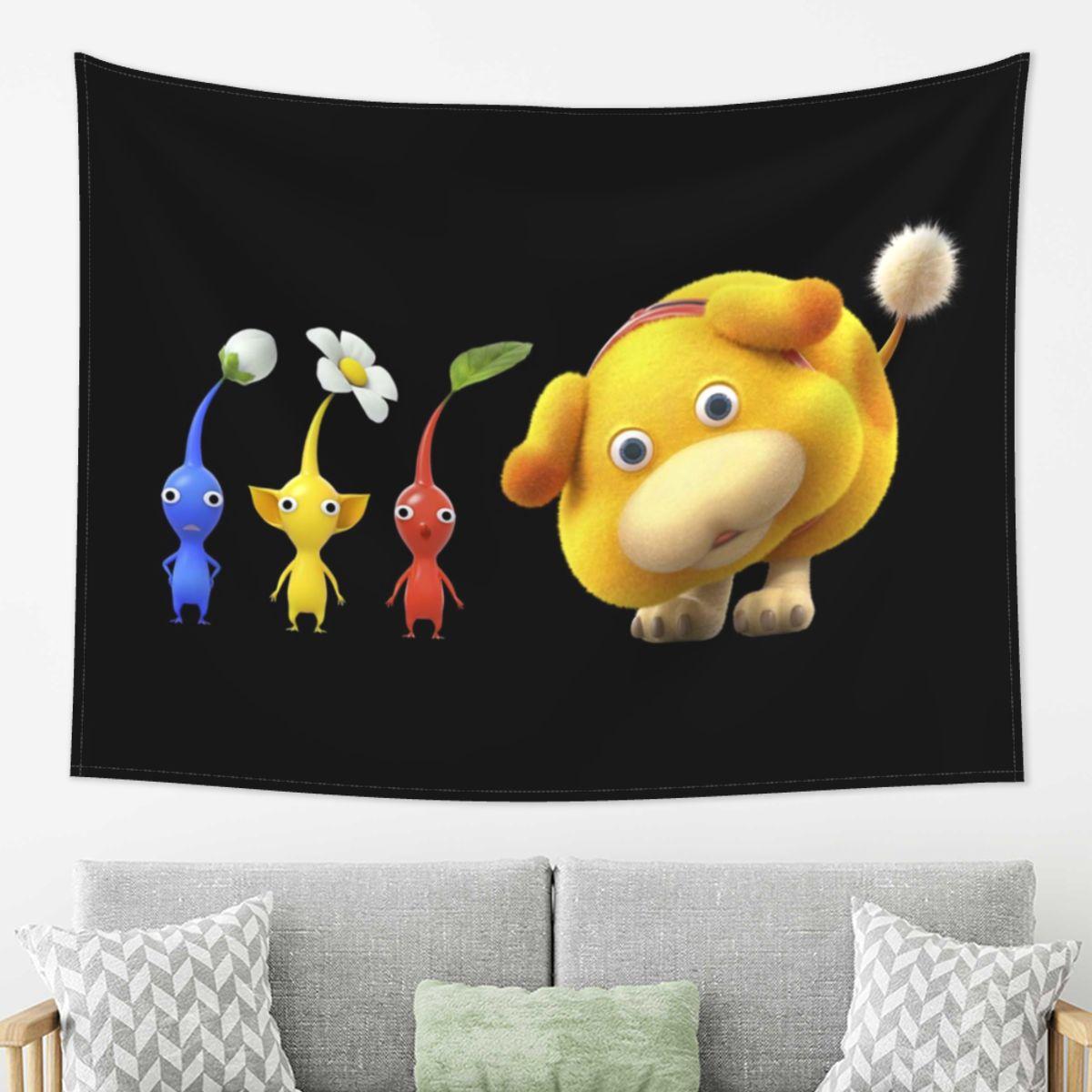 

Pikmin Tapestry Decoration Art Aesthetic Tapestries for Living Room Bedroom Home Wall Cloth Wall Hanging 74x94cm(29x37in)