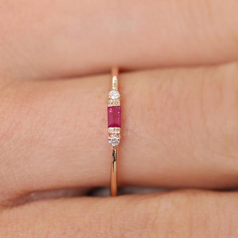 925 Silver Ring Emerald Zircon Ring For Woman Charm Jewelry Gift