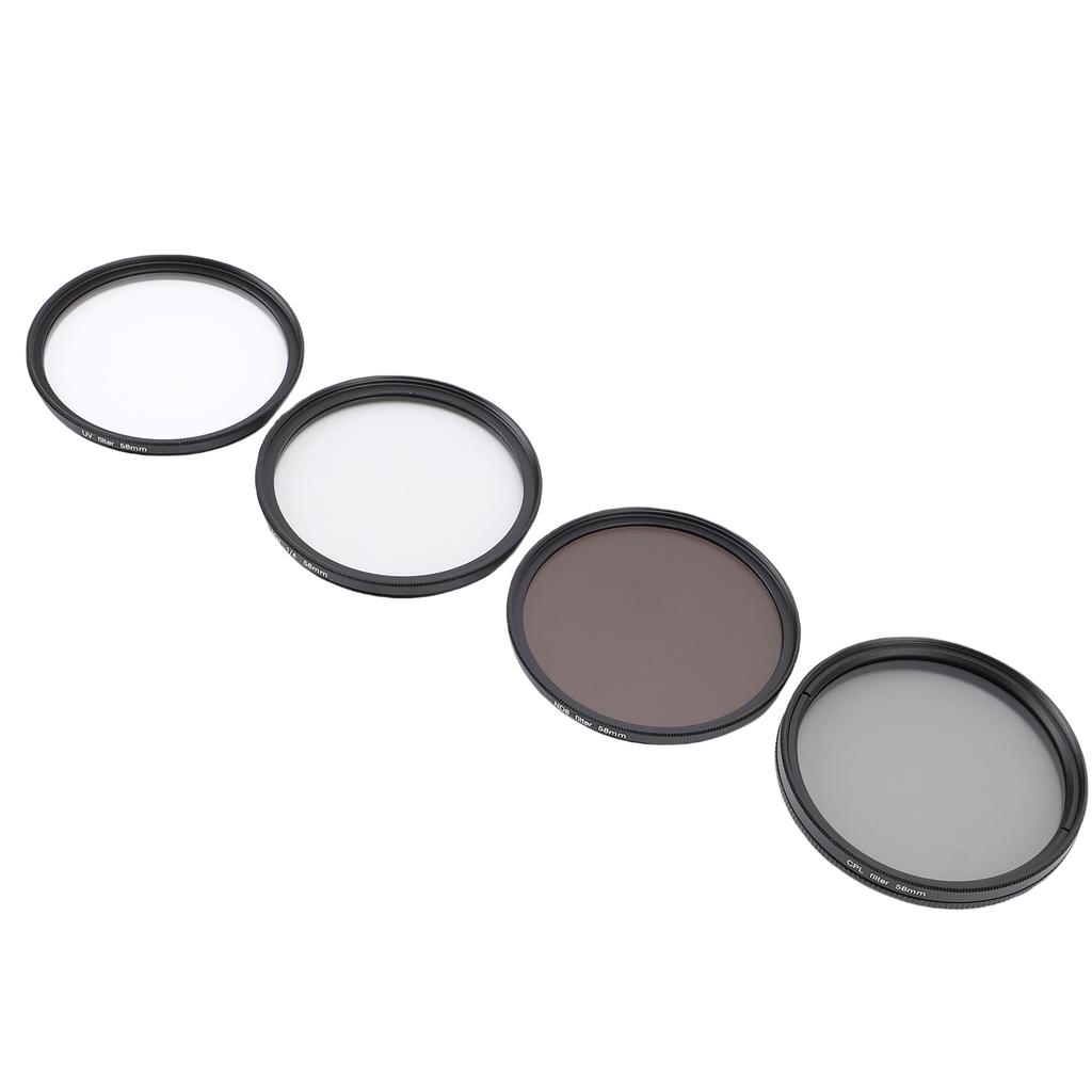 4 Pack Camera Filter Kit UV CPL Polarizer ND8 Black Mist 1 4 with 18 Layer Nano Coating CNC Aluminum Frame for DSLR