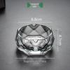 Compact Glass Ashtray for Hotel Rooms, Bedrooms, and Bathrooms