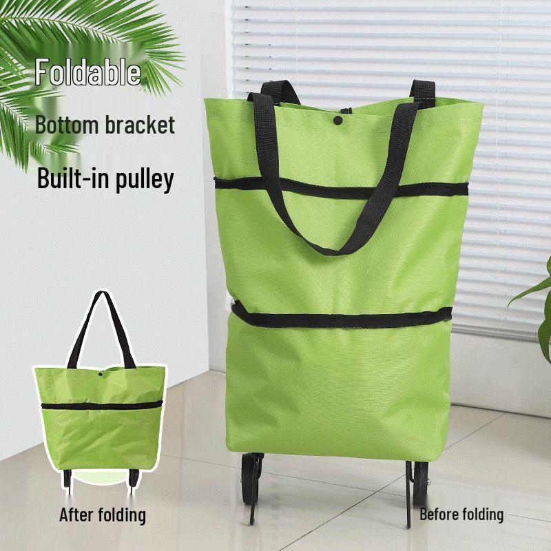 Multifunktionale faltbare Einkaufstrolley-Tasche aus Oxford-Stoff mit Rädern
