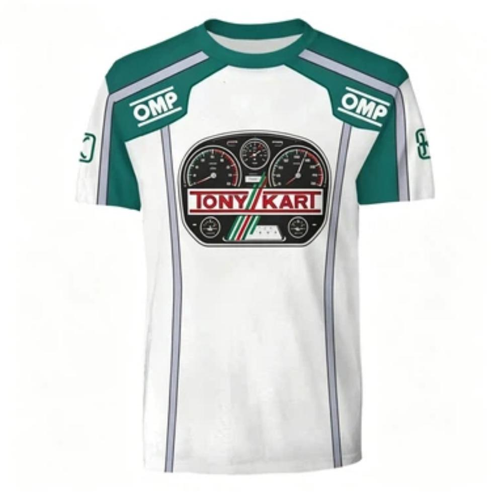 Tony Kart Rennjerseys Kartfans T-Shirt Outdoor Sport Kurzarm T-Shirts Herren Damen Oversized T-Shirts Sommer Schnelltrocknendes T-Shirt
