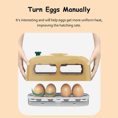 Mini Digital Egg Incubator Poultry Hatcher Automatic Temperature Control Incubator with LED Light