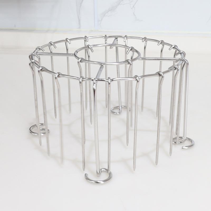 304 Stainless Steel Air Fryer Grill Rack, Multi-purpose Skewer Stand for Kitchen & Outdoor Barbecue