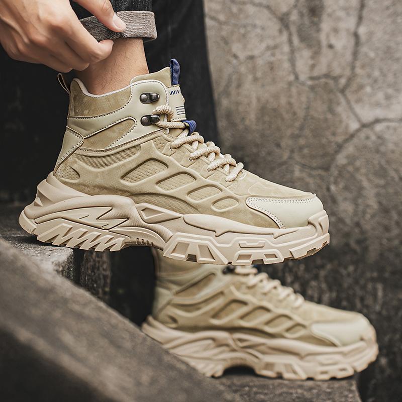 Fashion Men Hiking Shoes Mountain Desert Climbing Shoes Classic Sneakers Outside Comfortable Shoe Male Trekking Footwear Casual Boots 44