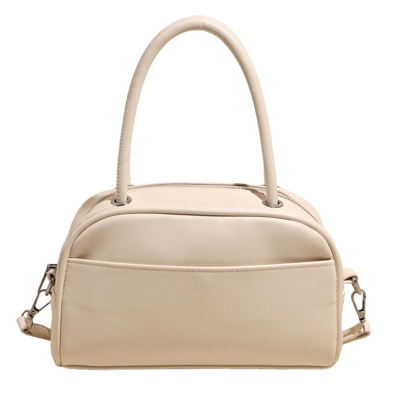 Spring and summer new Korean version niche solid color texture portable pillow bag fashionable commuter style versatile casual messenger women's bag